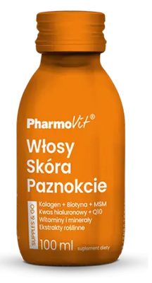 Shot Kolagen Na Włosy, Skórę, Paznokcie Bezglutenowy 100 Ml - Pharmovit (Supples & Go) [BIO]