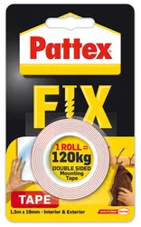 Taśma dwustronna Pattex FIX, 1,5m x 19mm, 120kg