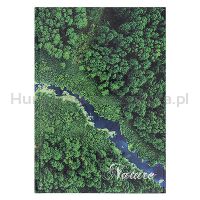 Brulion OFFICE PRODUCTS, Nature, A4, w kratkę, 96 kart., mix - 5