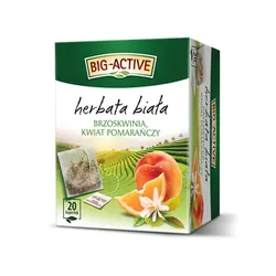 Big Active Herbata Biała Z Brzoskwinią I Kwiatem Pomarańczy (20 Torebek X 1,5G) 