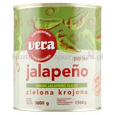 Vera Papryka Jalapeno zielona krojona w zalewie 3000/1500 g