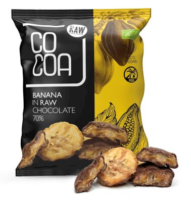 Banany W Surowej Czekoladzie Bio 70 G - Cocoa [BIO]