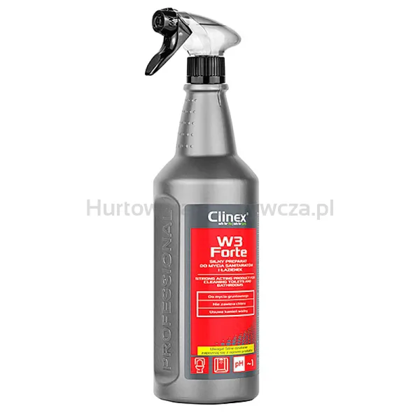Preparat CLINEX W3 Forte, do mycia sanitariatów i łazienek, 1l