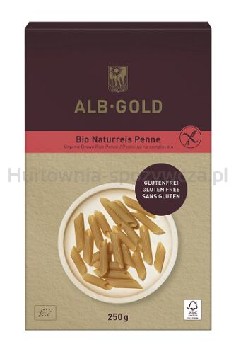 Makaron (Ryżowy Razowy) Penne Bezglutenowy Bio 250 G - Alb Gold [BIO]