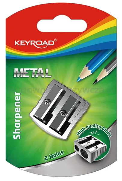 Temperówka Keyroad Metal, Aluminiowa, Podwójna, Srebrna