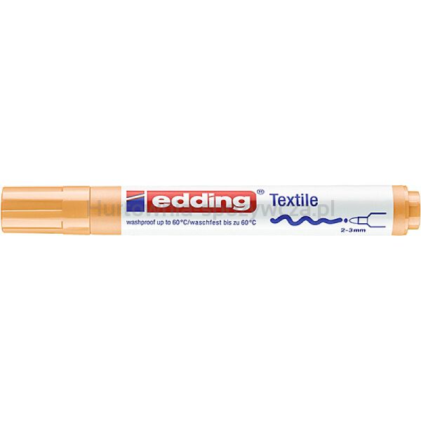 Marker tekstylny e-4500 EDDING, 2-3 mm, jasnopomarańczowy - 3
