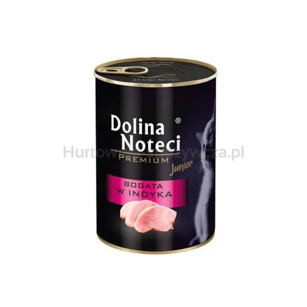 Dolina Noteci Premium Mokra karma Junior dla kota puszka indyk 400g