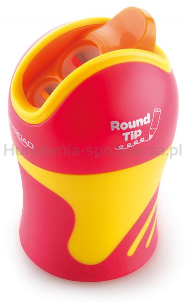 Temperówka KEYROAD Colour Special, plastikowa, podwójna, z pojemnikiem, ostrzenie zaokrąglone, pakowane na displayu, mix kolorów - 3
