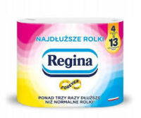 Regina Papier toaletowy Najdłuższe Rolki 4 rolki opakowanie papierowe