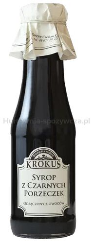 Syrop Z Czarnej Porzeczki Bezglutenowy 355 G (280 Ml)  - Krokus [BIO]