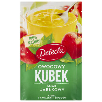 Delecta Owocowy Kubek Natura Kisiel Smak Jabłkowy Z Kawałkami Owoców 30G 