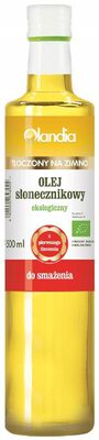 Olej Słonecznikowy Do Smażenia Tłoczony Na Zimno Bio 500 Ml - Olandia [BIO]