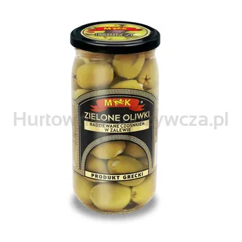 Mk Oliwki Zielone Nadziewane Czosnkiem 350 G