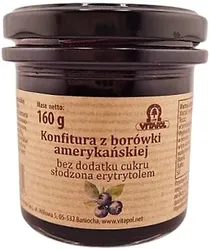 Konfitura Z Borówki Amerykańskiej Słodzona Erytrytolem B/C 160G
