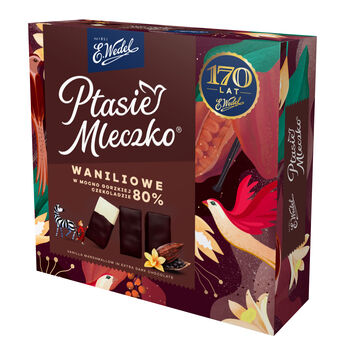 Wedel Ptasie Mleczko Waniliowe W Mocno Gorzkiej Czekoladzie 80% 340G