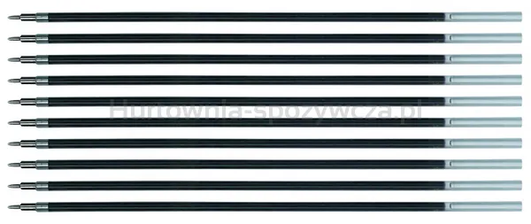 Q-Connect Wkład do długopisu żelowo-fluidowego 0,5mm, czarny, 10szt. 