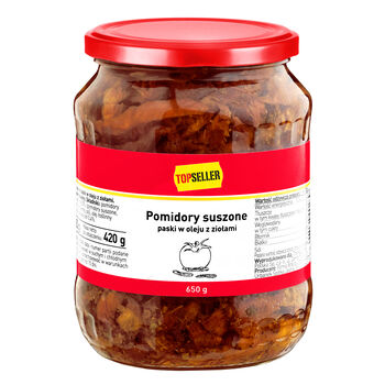 Topseller Pomidory Suszone Paski W Oleju Z Ziołami 650G