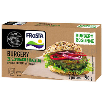 Frosta Burgery Ze Szpinaku Z Bazylią 2 Sztuki - 200 G