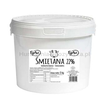 Figand Śmietana 22% 5 Kg Wiadro 