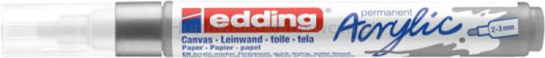 Marker akrylowy e-5100 EDDING, 2-3 mm, matowe srebro - 2