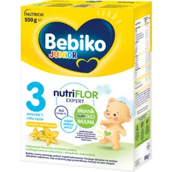 Bebiko Junior 3 Odżywcza formuła na bazie mleka dla dzieci powyżej 1. roku o smaku waniliowym 550 g