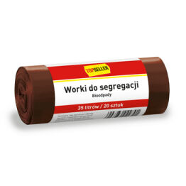 TOPSELLER Worki do segregacji 35l brązowe 20 szt.