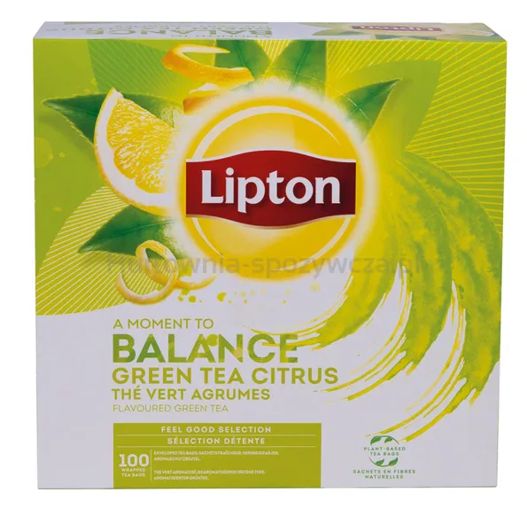 Herbata LIPTON Feel Good Selection, Balance, zielona, cytrusowa, 100 kopert