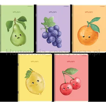 Top 2000 Zeszyt Happy Fruits A5 32 kartki kratka z marginesem