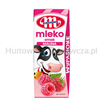 Mlekovita Mleko UHT o smaku malinowym Wypasione 200ml