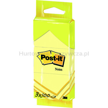 Post-It Notesy Samoprzylepne o wymiarach 38 x 51 mm(3 bloczki)