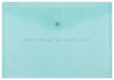 Teczka kopertowa DONAU zatrzask, PP, A4, 180mikr., zielona