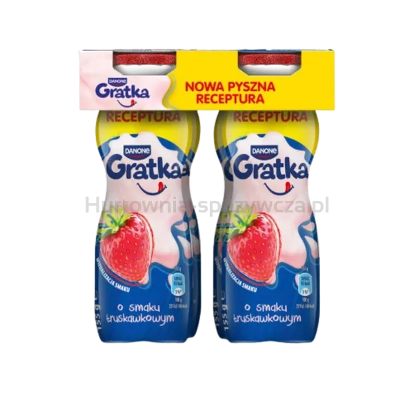 Danone Gratka Jogurt do picia o smaku truskawkowym 4x155g