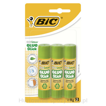 Bic Ecolutions Glue Stick 8G Ekologiczny Klej W Sztyfcie Blister 3 Sztuki