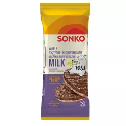Sonko Wafle ryżowo-kukurydziane w czekoladzie mlecznej 65 g