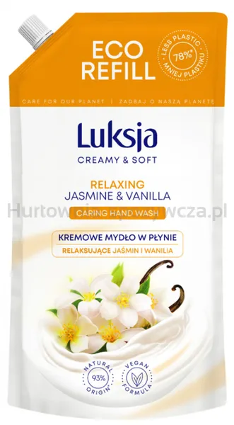 Luksja Kremowe mydło w płynie jaśmin, zapas 900ml