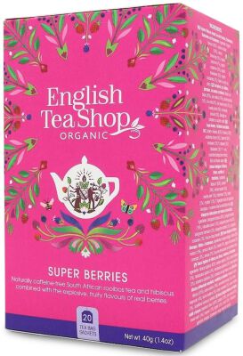 Herbatka Z Hibiskusem, Rooibos, Truskawkami, Borówkami I Malinami Bio (20 X 2 G) 40 G - English Tea Shop Organic [BIO]