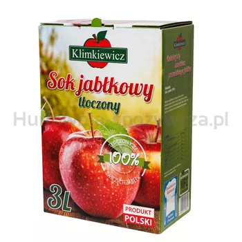 Klimkiewicz Sok jabłkowy tłoczony 3 l