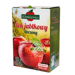 Klimkiewicz Sok jabłkowy tłoczony 3 l
