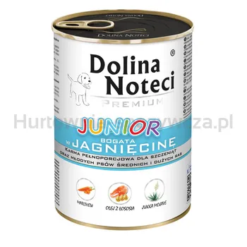 Dolina Noteci Premium Junior mokra karma dla psów jagnięcina puszka 400 g