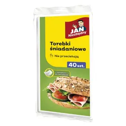 Torebki śniadaniowe Jan Niezbędny, papierowe, 40 szt.