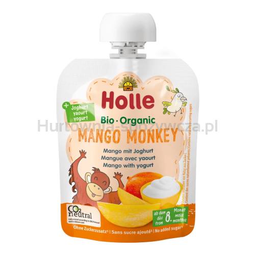 Mus W Tubce Mango Małpka (Mango - Jogurt) Bez Dodatku Cukrów Od 8 Miesiąca Bio 85 G - Holle [BIO]