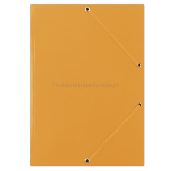 Donau Teczka z gumką karton, A4, 400gsm, 3-skrz., pomarańczowa 