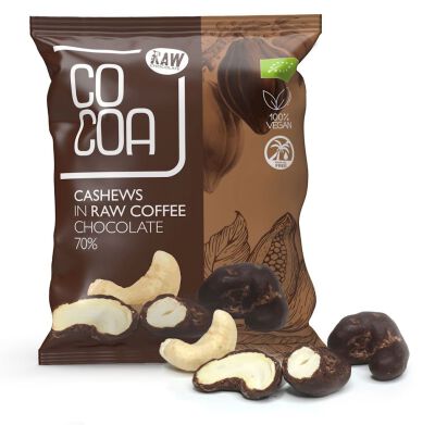 Orzechy Nerkowca W Czekoladzie Kawowej Bio 70 G - Cocoa [BIO]