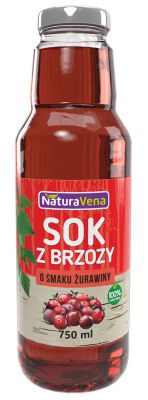 Sok Z Brzozy Z Żurawiną 750 Ml - Naturavena [BIO]