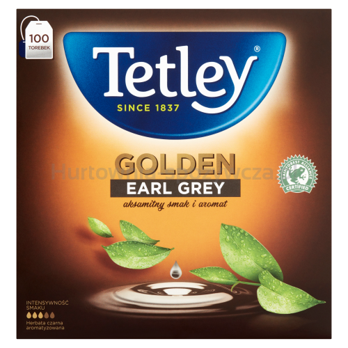 Tetley Herbata Golden Earl Grey 100 Torebek X 1,8G