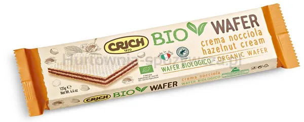 Wafelki z kremem z orzechów laskowych BIO 125 g
