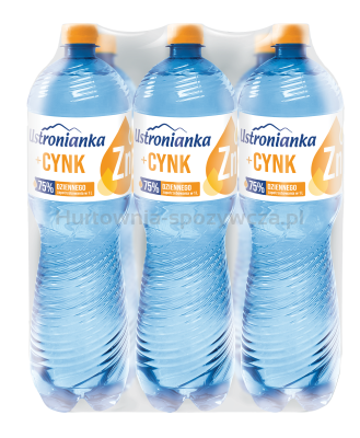 Woda Ustronianka z cynkiem 1,5L lekkogazowana