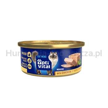 Optivital Mini Puszka - Mus Dla Dorosłych Kotów Z Kurczakiem 85G