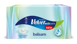Velvet Chusteczki uniwersalne Balsam, kremowy zapach, 3-warstwowe, 70 listków, białe