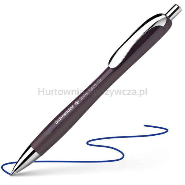 Długopis automatyczny SCHNEIDER Slider Rave, XB, 1szt., fioletowy - 3